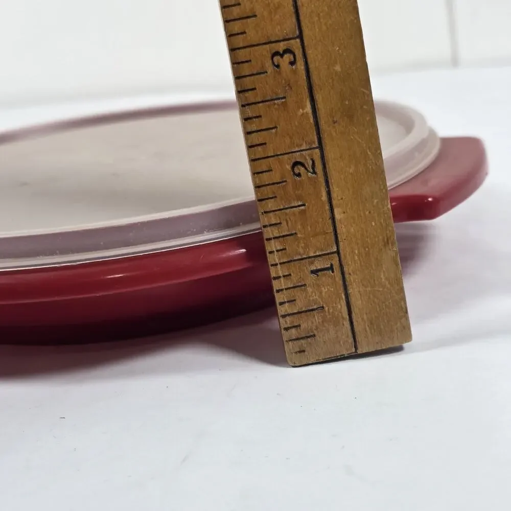 VTG Tupperware Red Suzette Relish Condiment Caddy 608-2 w/ Lid 229-27
